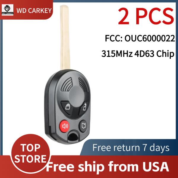 Ford 3+1 Buttons 315MHz 4D63 Chip FCC: OUC6000022